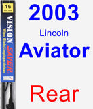 Rear Wiper Blade for 2003 Lincoln Aviator - Vision Saver