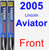 Front Wiper Blade Pack for 2005 Lincoln Aviator - Vision Saver