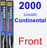 Front Wiper Blade Pack for 2000 Lincoln Continental - Vision Saver