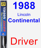 Driver Wiper Blade for 1988 Lincoln Continental - Vision Saver