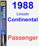 Passenger Wiper Blade for 1988 Lincoln Continental - Vision Saver