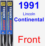 Front Wiper Blade Pack for 1991 Lincoln Continental - Vision Saver