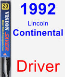 Driver Wiper Blade for 1992 Lincoln Continental - Vision Saver