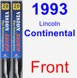 Front Wiper Blade Pack for 1993 Lincoln Continental - Vision Saver