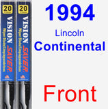 Front Wiper Blade Pack for 1994 Lincoln Continental - Vision Saver