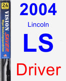 Driver Wiper Blade for 2004 Lincoln LS - Vision Saver