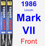 Front Wiper Blade Pack for 1986 Lincoln Mark VII - Vision Saver