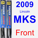 Front Wiper Blade Pack for 2009 Lincoln MKS - Vision Saver