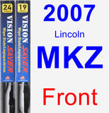 Front Wiper Blade Pack for 2007 Lincoln MKZ - Vision Saver