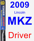 Driver Wiper Blade for 2009 Lincoln MKZ - Vision Saver