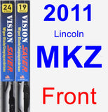 Front Wiper Blade Pack for 2011 Lincoln MKZ - Vision Saver