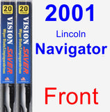 Front Wiper Blade Pack for 2001 Lincoln Navigator - Vision Saver