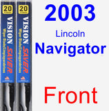 Front Wiper Blade Pack for 2003 Lincoln Navigator - Vision Saver