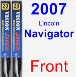 Front Wiper Blade Pack for 2007 Lincoln Navigator - Vision Saver