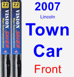 Front Wiper Blade Pack for 2007 Lincoln Town Car - Vision Saver