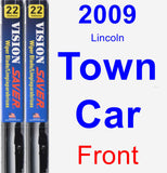 Front Wiper Blade Pack for 2009 Lincoln Town Car - Vision Saver