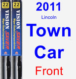 Front Wiper Blade Pack for 2011 Lincoln Town Car - Vision Saver