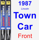 Front Wiper Blade Pack for 1987 Lincoln Town Car - Vision Saver