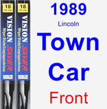 Front Wiper Blade Pack for 1989 Lincoln Town Car - Vision Saver