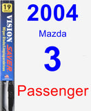 Passenger Wiper Blade for 2004 Mazda 3 - Vision Saver