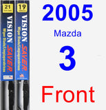 Front Wiper Blade Pack for 2005 Mazda 3 - Vision Saver