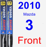 Front Wiper Blade Pack for 2010 Mazda 3 - Vision Saver