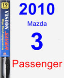 Passenger Wiper Blade for 2010 Mazda 3 - Vision Saver