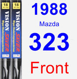 Front Wiper Blade Pack for 1988 Mazda 323 - Vision Saver