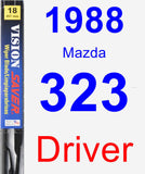 Driver Wiper Blade for 1988 Mazda 323 - Vision Saver