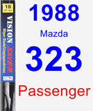 Passenger Wiper Blade for 1988 Mazda 323 - Vision Saver