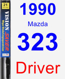 Driver Wiper Blade for 1990 Mazda 323 - Vision Saver