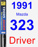 Driver Wiper Blade for 1991 Mazda 323 - Vision Saver