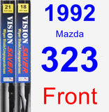 Front Wiper Blade Pack for 1992 Mazda 323 - Vision Saver
