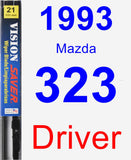 Driver Wiper Blade for 1993 Mazda 323 - Vision Saver