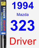 Driver Wiper Blade for 1994 Mazda 323 - Vision Saver