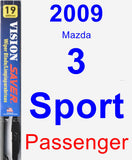 Passenger Wiper Blade for 2009 Mazda 3 Sport - Vision Saver