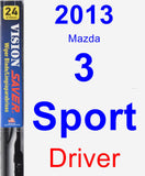 Driver Wiper Blade for 2013 Mazda 3 Sport - Vision Saver