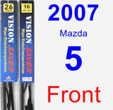 Front Wiper Blade Pack for 2007 Mazda 5 - Vision Saver