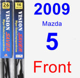 Front Wiper Blade Pack for 2009 Mazda 5 - Vision Saver