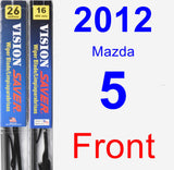 Front Wiper Blade Pack for 2012 Mazda 5 - Vision Saver