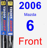 Front Wiper Blade Pack for 2006 Mazda 6 - Vision Saver