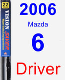 Driver Wiper Blade for 2006 Mazda 6 - Vision Saver