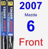 Front Wiper Blade Pack for 2007 Mazda 6 - Vision Saver