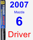 Driver Wiper Blade for 2007 Mazda 6 - Vision Saver