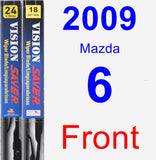 Front Wiper Blade Pack for 2009 Mazda 6 - Vision Saver