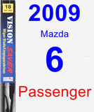 Passenger Wiper Blade for 2009 Mazda 6 - Vision Saver