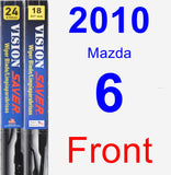Front Wiper Blade Pack for 2010 Mazda 6 - Vision Saver