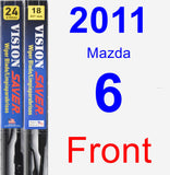 Front Wiper Blade Pack for 2011 Mazda 6 - Vision Saver