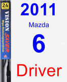 Driver Wiper Blade for 2011 Mazda 6 - Vision Saver