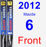 Front Wiper Blade Pack for 2012 Mazda 6 - Vision Saver